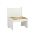 thumbnail image 6 of Linon Kasey High Back Dining Bench with Storage, 27" Wide, Honey/White, 6 of 20