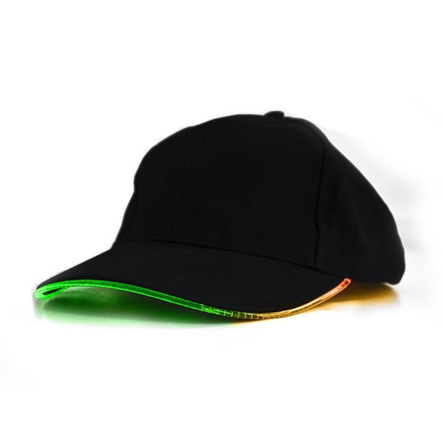 Sombrero de béisbol luminoso LED para hombre y mujer, gorra de béisbol con visera, Color sólido, para fiesta de navidad Fivean unisex