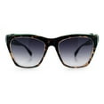 thumbnail image 5 of Womens Oversized Thick Plastic Cat Eye Rectangular Fashion Sunglasses Tortoise Green - Smoke, 5 of 8