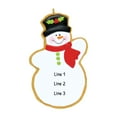 thumbnail image 4 of Personalized Snowman Ornaments 2024 - Customized Snowman with Gingerbread Themed Christmas Ornaments, 4 of 10