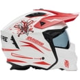 thumbnail image 1 of Casco para Motocicleta Bluelander de Doble Visera con Certificación ECE, Blanco, Talla M, 1 of 5