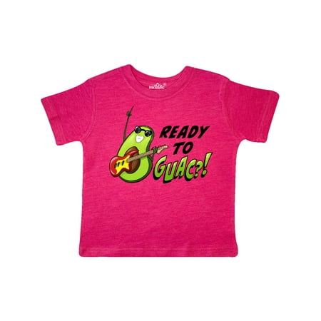 

Inktastic Ready to Guac! with Avocado Playing Guitar Gift Toddler Boy or Toddler Girl T-Shirt