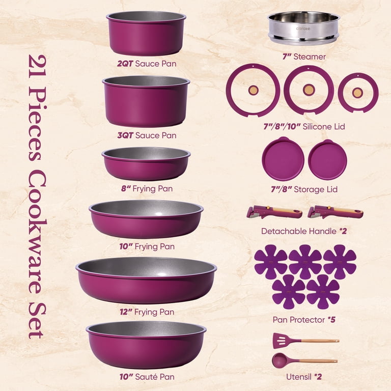 Carote 21-Piece Ceramic Nonstick Cookware Set photo 2