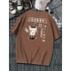 thumbnail image 2 of Japanese Kanji Milk Tea, Men's Casual Slightly Stretch Crew Neck Graphic Tee, Male Clothes For Summer, 2 of 5