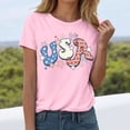 thumbnail image 2 of TOWED22 USA Shirts for Women 4th of July Shirt Women Cute Patriotic Print Tshirt America Tee Tops(Pink,L), 2 of 6