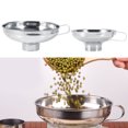 thumbnail image 2 of Embudo de Acero Inoxidable Hogar Ancho de la boca Enlatado Tarros de alba?il Embudo con mango Manija Utensilios de cocina Especias Polvo líquido Frijol Mermelada Metal Lavavajillas Caja fuerte (T Ecomeon no, 2 of 6