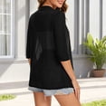 thumbnail image 6 of Abomasnow Women's Open Front Cardigans 3/4 Length Sleeve V-Neck Lightweight Jackets Casual Soft Summer Beach Vacation Cardigans, 6 of 9