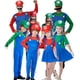 thumbnail image 3 of Anime Game Super Luigi Brothers Cosplay Costume Marios Adult Children's Jumpsuit Beard Hat Knapsack Set Halloween Costume, 3 of 4