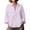 Purple, variant on Idoravan Womens Button Down Shirt Oversized Womens 3/4 Sleeve Striped Button Down Shirt Fashion Women's Summer Striped Casual Turndown Collar Button 3/4 Sleeve Shirt