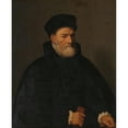 thumbnail image 2 of Giovanni Battista Moroni 12x14 Gold Ornate Wood Frame and Double Matted Museum Art Print Titled - Portrait of an Old Man, Probably Vercellino Olivazzi, Senator from Bergamo (1560 - 1570), 2 of 4