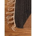 thumbnail image 6 of Rugsotic Carpets Eco-Friendly Woven Hand Woven Kilim Flat Weave Brown Charcoal Contemporary Area Rug, 6'x9' Rectangle, Antimicrobial, 6 of 9