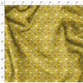 thumbnail image 4 of Soimoi Yellow Cotton Cambric Fabric Rabbit Animal Fabric Prints By Yard 56 Inch Wide, 4 of 6