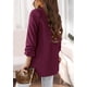 thumbnail image 2 of Blazer PRETTYGARDEN para mujer, casual, 2024, frente abierto, morado y rojo, 2 of 6