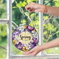 thumbnail image 6 of Spring Is Here Floral Suncatcher Faux Stained Glass UV Printed Seasonal Window Decor Round, 6 of 8