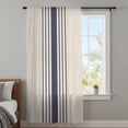 thumbnail image 4 of Midnight Blue Striped Sheer Curtains 108 Inches Extra Long, Beige Geometric Modern Art Light Filering Curtains, Privacy Drapes Simi Floor to Veiling Curtain for Living Room Bedroom Window Treatment, 4 of 9