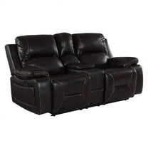 40" Classy Brown Leather Loveseat