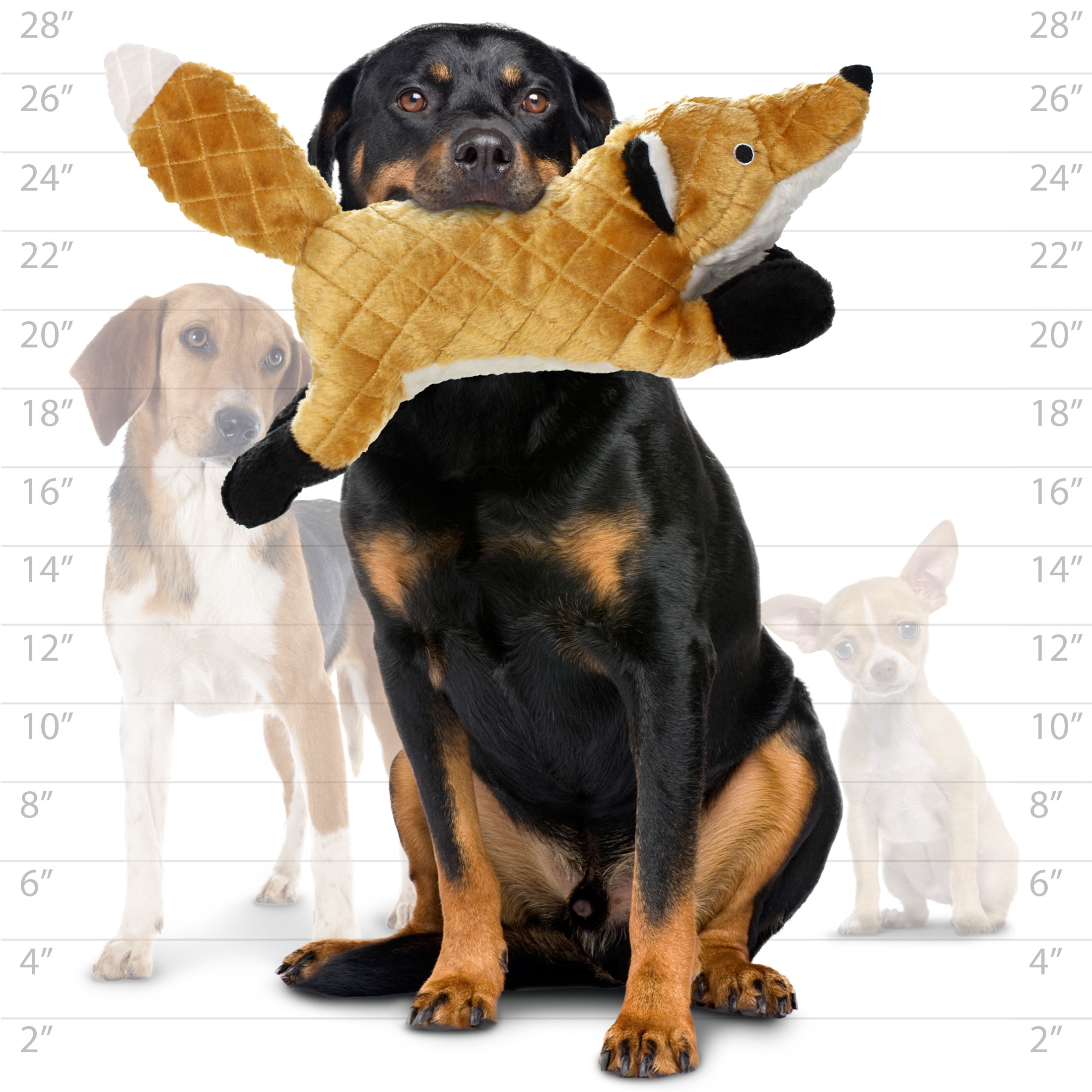 Mighty Massive Nature Fox Durable Plush Squeaky Dog Toy