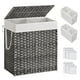 thumbnail image 1 of Cesto de ropa SONGMICS 110 L con tapa y 2 bolsas forradas, color gris ULCB52WG, 1 of 9