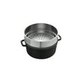 thumbnail image 2 of STAUB La Cocotte 5.25 L Cast Iron Round Cocotte With Steamer, Black, 2 of 6