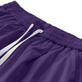 thumbnail image 4 of EOYWHK Beach Shorts with Pockets Elastic Waist Stretchy Mens Casual Shorts Soft Lightweight Breathable Casual Activewear for Men Purple, Size XXXL, 4 of 8