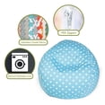 thumbnail image 6 of Majestic Home Goods Decorative Aquamarine Small Polka Dot Small Classic Bean Bag, 6 of 6