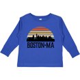 thumbnail image 3 of Inktastic Boston Massachusetts Skyline Sunset Boys or Girls Long Sleeve Toddler T-Shirt, 3 of 5