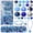 Blue, variant on 1000 round glass beads (4/6/8 mm) for jewelry making, electroplated round crystal spacers, suitable for DIY bracelets and necklaces, available in a variety of colors.