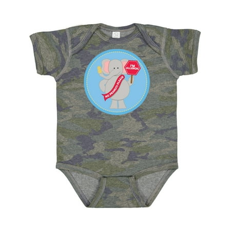 

Inktastic Peanut Allergy Elephant Gift Baby Boy or Baby Girl Bodysuit