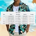 thumbnail image 3 of GUZOM Mens Hawaiian Shirt Short Sleeve Aloha Tropical Floral Button Down Camp Collar Polyester Multicolor,Size L, 3 of 5