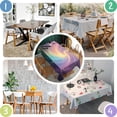 thumbnail image 4 of Colorful Tie Dye Nebula Pattern Rectangle Tablecloth 60"x84",Waterproof Polyester Rectangle Table Cloth, Wipeable Spillproof Polyester Tablecloth for Dining, Camping, Indoor and Outdoor, 4 of 5