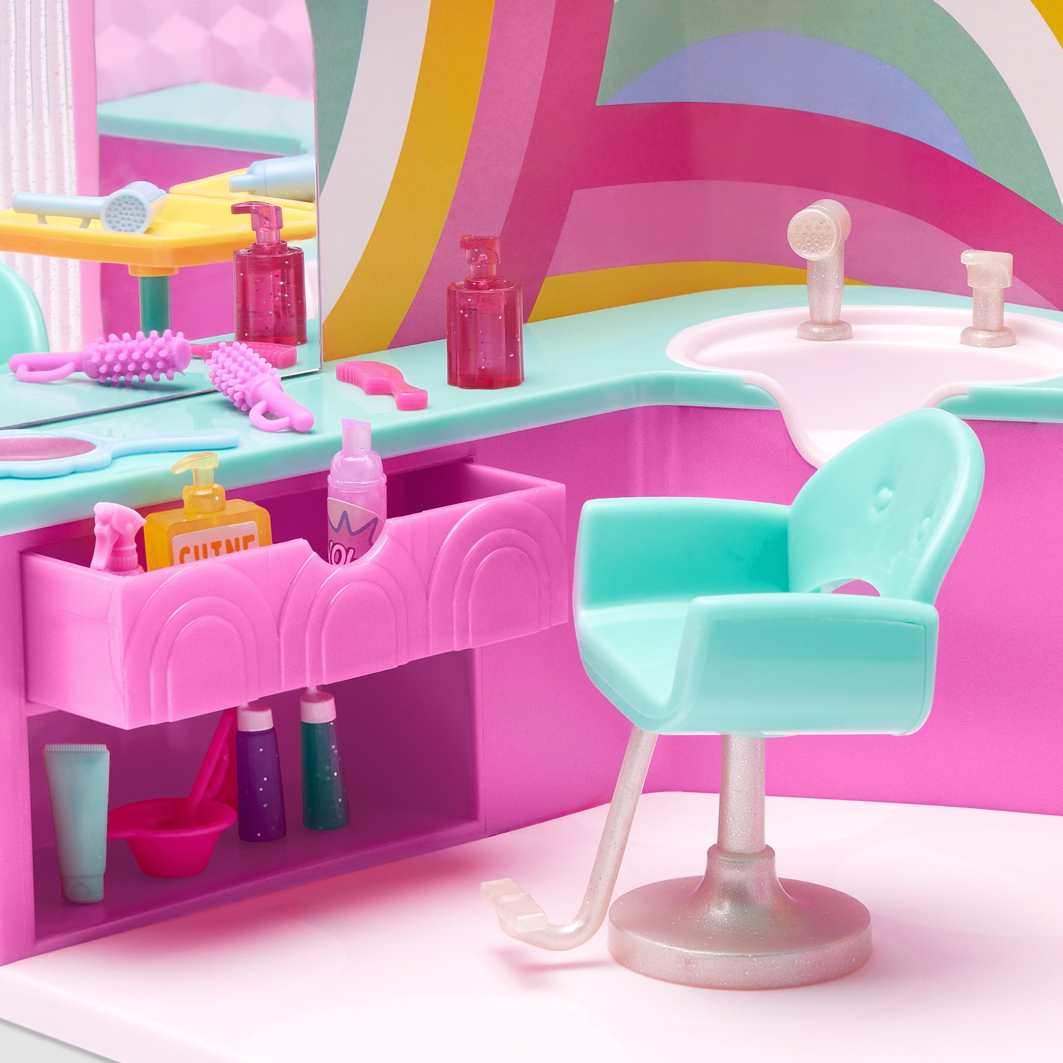 Hey Bestie 19pc Hair Salon Playset for Small Dolls (5.5-inch) with Accessories, Kids 3 Years & up