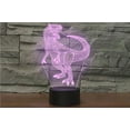 thumbnail image 6 of YSTIAN 3D Dinosaur Remote Control 16 Color Night Lights Illusion Acrylic LED Table Bedside Lamp Children Bedroom Desk Decor Birthday Gifts Toy for Kids, 6 of 8