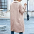 thumbnail image 6 of Women's Fuzzy Fleece Lapel Open Front Long Cardigan Coat Warm Winter Outwear Jackets for Women Womens Clothes, 6 of 7