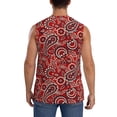 thumbnail image 4 of Balery Vintage Red Paisley Camisetas sin mangas para hombre, absorbe la humedad y protege contra el mal olor.-X-Large, 4 of 7
