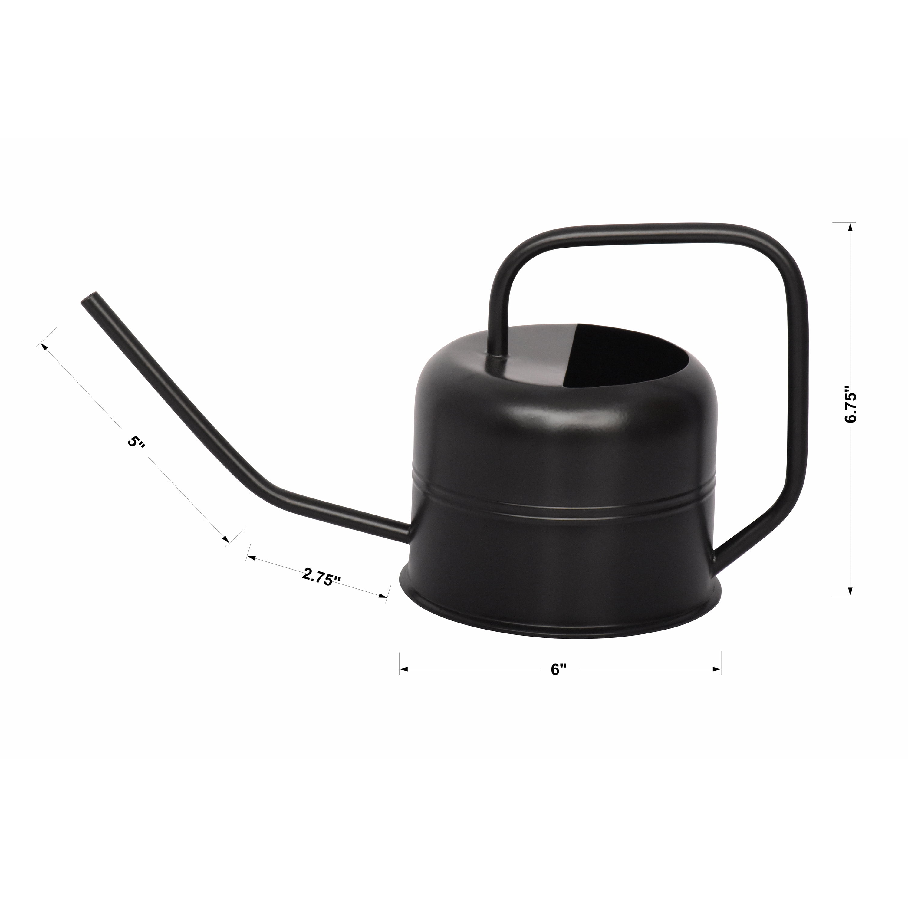 Better Homes & Gardens 0.37 Gallon Metal Watering Can, Black