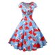thumbnail image 4 of Vestido de fiesta de Navidad para mujer, Vestido de manga corta con cuello en V, estampado Vintage elegante, vestido de verano para fiesta de Navidad y Año Nuevo, bata 3XL, 2022, 4 of 4