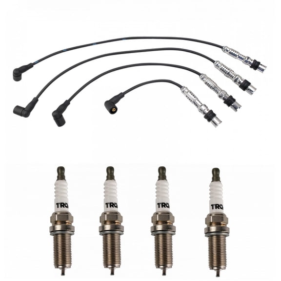 TRQ Ignition Kit Spark Plug & Wire Set For Volkswagen Golf L4 2.0L TKA01244