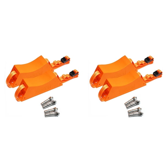 4 Piezas Soporte de Tanque de Propano Cilindro Soporte Montado en la Pared Soporte de Cilindro de Gas Cilindro de Gas ABS Duradero con Tornillos Naranja