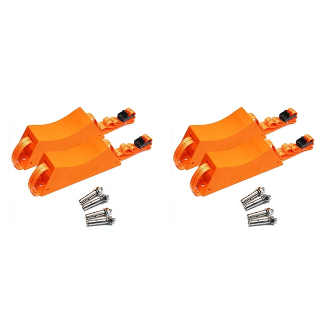 4 Piezas Soporte de Tanque de Propano Cilindro Soporte Montado en la Pared Soporte de Cilindro de Gas Cilindro de Gas ABS Duradero con Tornillos Naranja