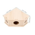 thumbnail image 2 of ibasenice Wood Squirrel House Beige Triangular Design Small Animals 1 Pcs, 2 of 8