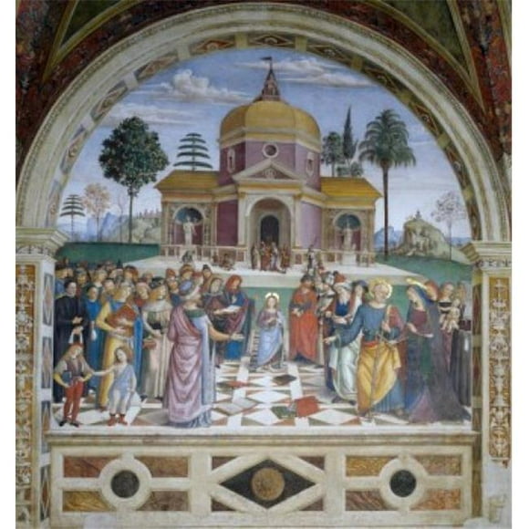 Posterazzi SAL263596 Presentation at the Temple by Bernardino di Betto Fresco Circa 1454-1513 Italy Perugia Province Spello Poster Print - 18 x 24 in.