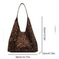 thumbnail image 3 of Leopard Tote Bag for Women Cheetah Shoudle Purse Brown Vintage Hobo Bag Large Capacity Tote Bag for Work, 3 of 6