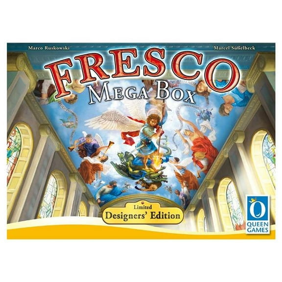 Queen Games  Fresco Mega Box Plus Trayz Board Game