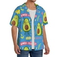 thumbnail image 4 of KLL Avocado Work Out Print Men's Shirt Short Sleeve Button Down Summer Cuba Beach Shirts- Medium, 4 of 7
