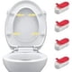 thumbnail image 1 of Xiao Hua Kit de parachoques universal para asiento de inodoro juego de 4 piezas, se utiliza junto con el asiento y la tapa del inodoro; Características: Almohadilla adhesiva ovalada blanca, 1 of 5