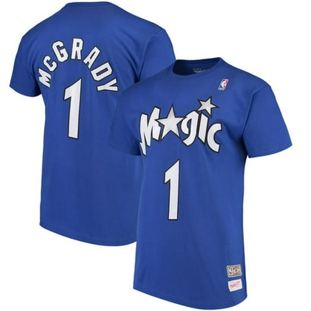 Hardwood Classics Vintage Tee - Men's Mitchell & Ness Tracy McGrady Royal Orlando Magic Hardwood Classics Retro Name & Number T-Shirt