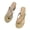 apricot color, variant on Women Block Heel Thong Sandals, Wide Fit High Heel Slide Slippers for Casual Wear