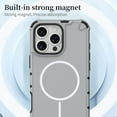 thumbnail image 4 of Decase for iPhone 16 Pro Max Mag-Safe Case,Military-Grade Drop Protection,Built-in Magnet,Heat Dissipation Back Cover,Support Wireless Charging,Shockproof Rugged PC+TPU Bumper Phone Case,Lightgray, 4 of 8