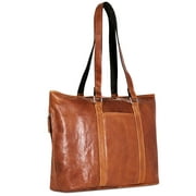 Jack Georges Voyager Hand-Stained Buffalo Leather Shopper Tote #7803 (Honey)