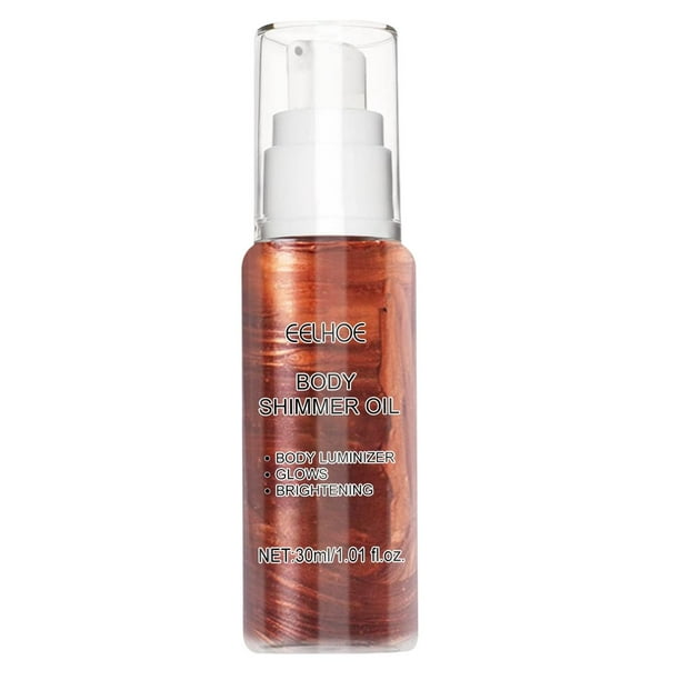 Body Shimmer Oil Multipleuse Glitter Cosméticos impermeables suaves para mujeres de base , marrón Salvador Dali Aceite Brillo Corporal